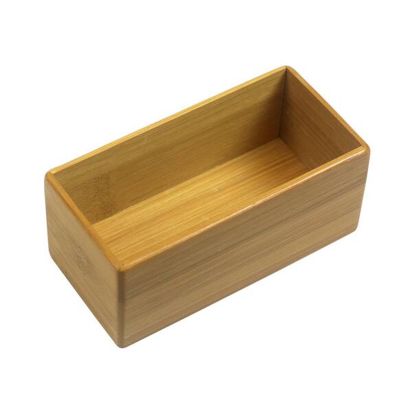 Home Basics 3 in x 6 in x 2.5 in Bamboo Drawer Organizer