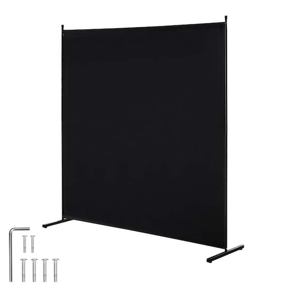 SVOPES Room Divider, 6 ft. Single Panel Privacy Screen, Freestanding Partition Divider for Room, Black Panel Polywire