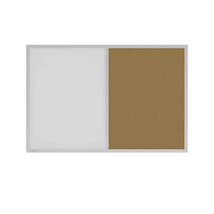 Combo Board 24 in. x 36 in. Whiteboard Corkboard with Aluminum Frame (1-Pack)