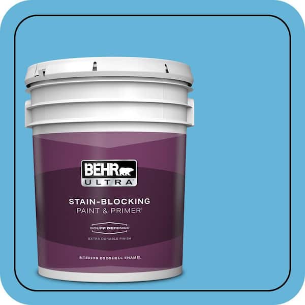 BEHR ULTRA 5 gal. #540B-5 Riviera Blue Extra Durable Eggshell Enamel Interior Paint & Primer