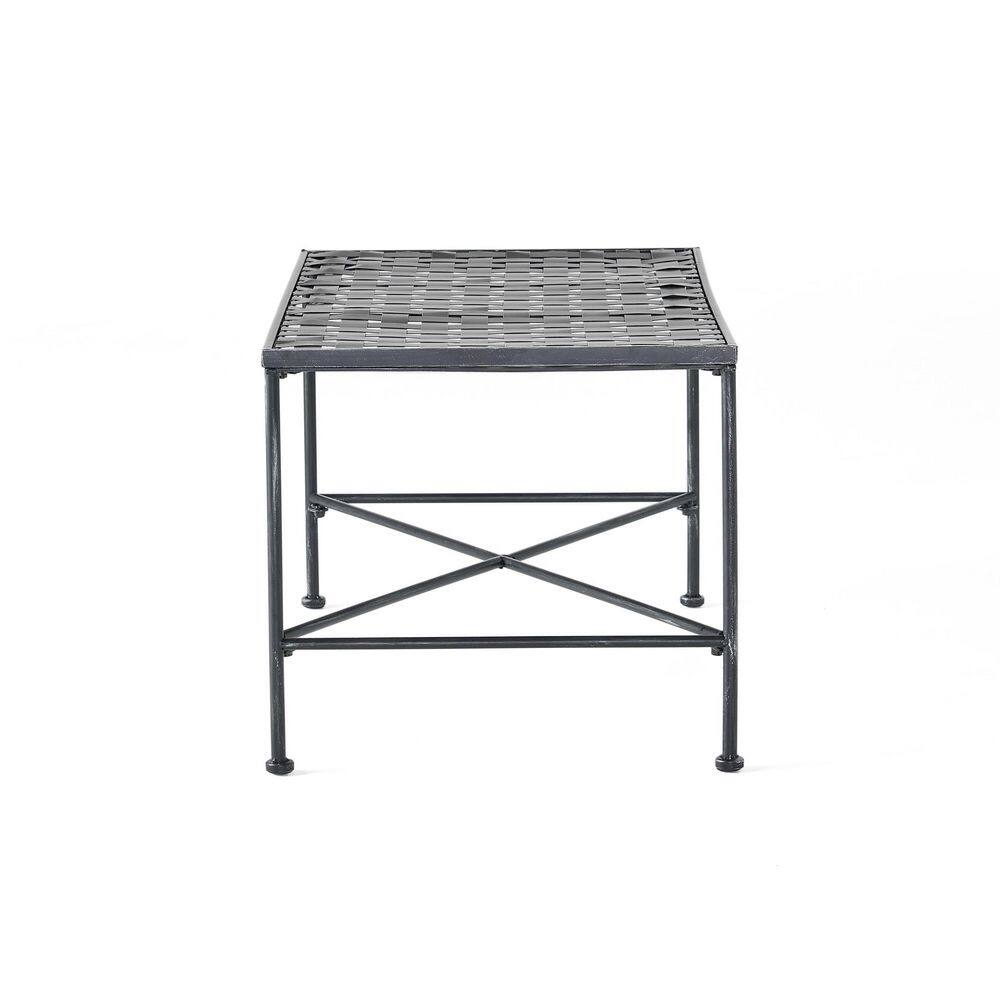 Petra Black Iron Outdoor Patio Coffee Table