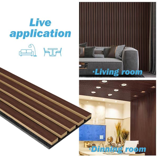 Art3dwallpanels 0.83 in. x 94.49 in. x 4.87in. Wood Slat