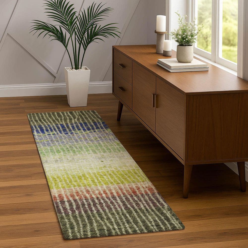 Chantille Machine Washable Indoor/Outdoor Abstract ACN2314 Olive 2 ft. 3 in. x 7 ft. 6 in. Runner Rug price history on PriceWatchPro