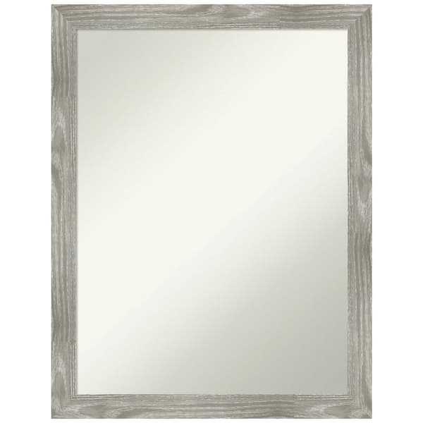 Dove Greywash Square 20.5 in. H x 26.5 in. W Framed Non-Beveled Bathroom Vanity Mirror in Gray