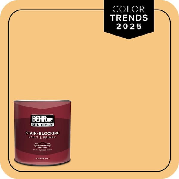BEHR ULTRA 1 qt. #PPU6-07 Jackfruit Extra Durable Flat Interior Paint & Primer