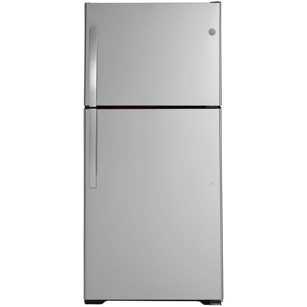 GE 21.9 Cu. Ft. Top Freezer Refrigerator in Fingerprint Resistant
