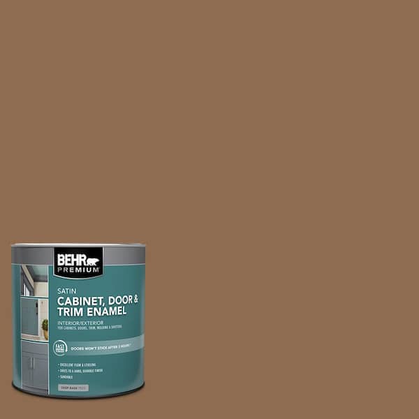 BEHR PREMIUM 1 qt. #N250-6 Split Rail Satin Enamel Interior/Exterior Cabinet, Door & Trim Paint