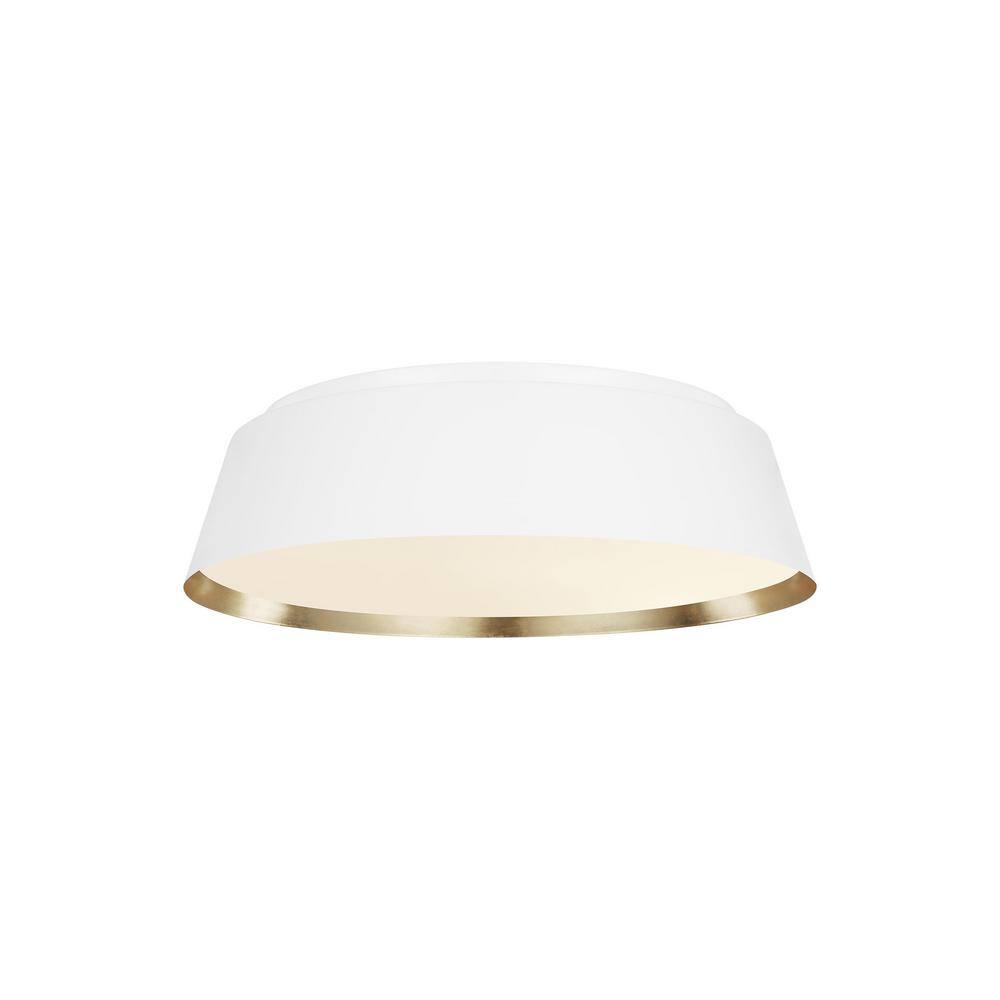 Ellen DeGeneres Asher Matte White and Gold 4-Light Flush Mount