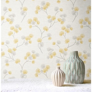 Kira Mustard Trail Matte Non-pasted Paper Wallpaper