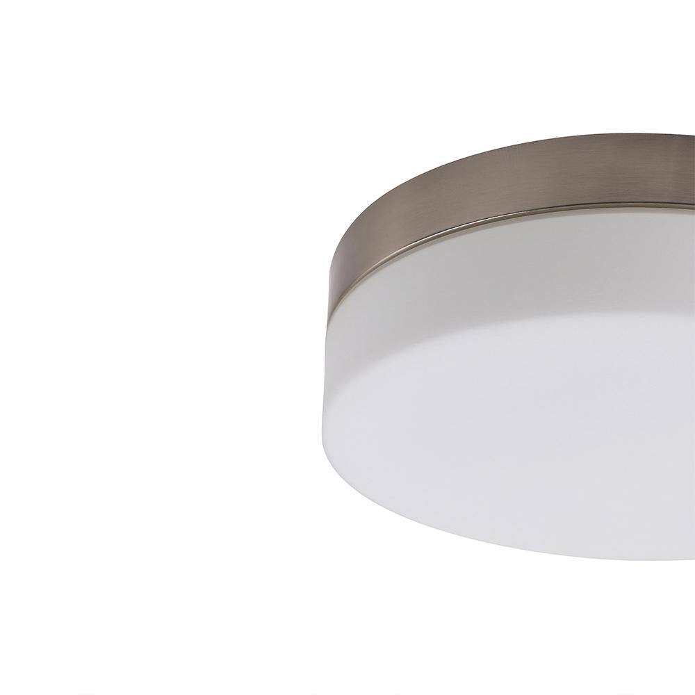 11.25" Brushed Nickel LED Flush Mount Ceiling Light