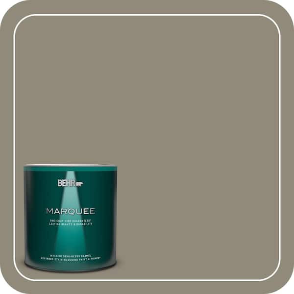 BEHR MARQUEE 1 qt. #PPF-43 Shady Oak Semi-Gloss Enamel Interior Paint & Primer