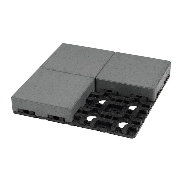 Azek 8 in. x 8 in. Waterwheel Composite Standard Paver Grid System (4 Pavers and 1 Grid)