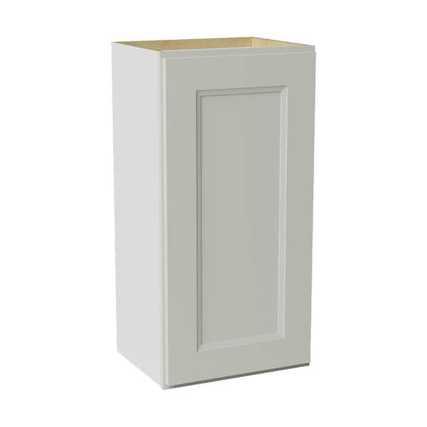15 in. W x 12 in. D x 30 in. H Ready to Assemble Double Shaker Wall Kitchen Cabinet in Laguna Grey