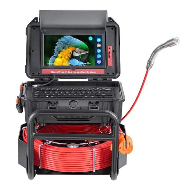 Sewer Camera, 165 ft. /50 m Self-Leveling Drain Camera with 10.1 in. Touchscreen 512 Hz Transmitter