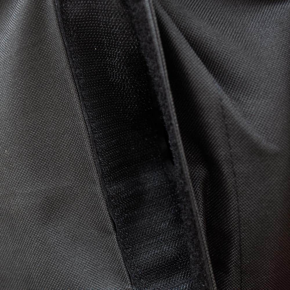Weather-Resistant Black Polyester Full-Length Log Rack Cover