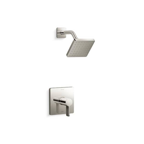 KOHLER Parallel Rite-Temp Single Handle Shower Trim Kit With Lever Handle 1.75 GPM in Vibrant Polished Nickel