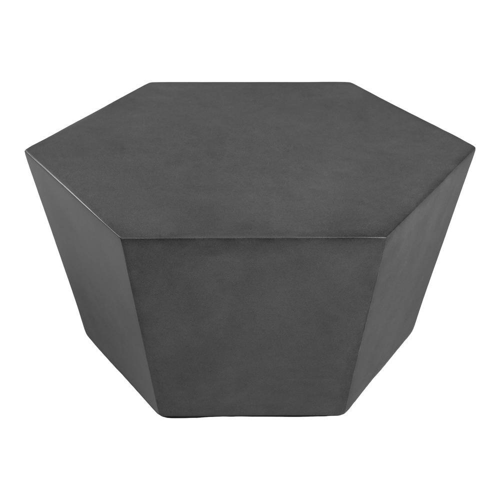 35 in. Dark Gray Hexagon Magnesium Oxide Concrete Outdoor Patio Coffee Table price history on PriceWatchPro