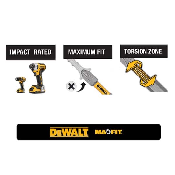 DEWALT Maxfit Screwdriving Set (50-Piece) and Black and Gold Drill