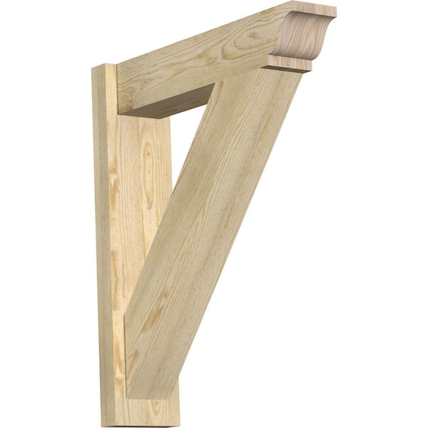 Ekena Millwork 6 in. x 28 in. x 24 in. Douglas Fir Traditional Rough Sawn Outlooker