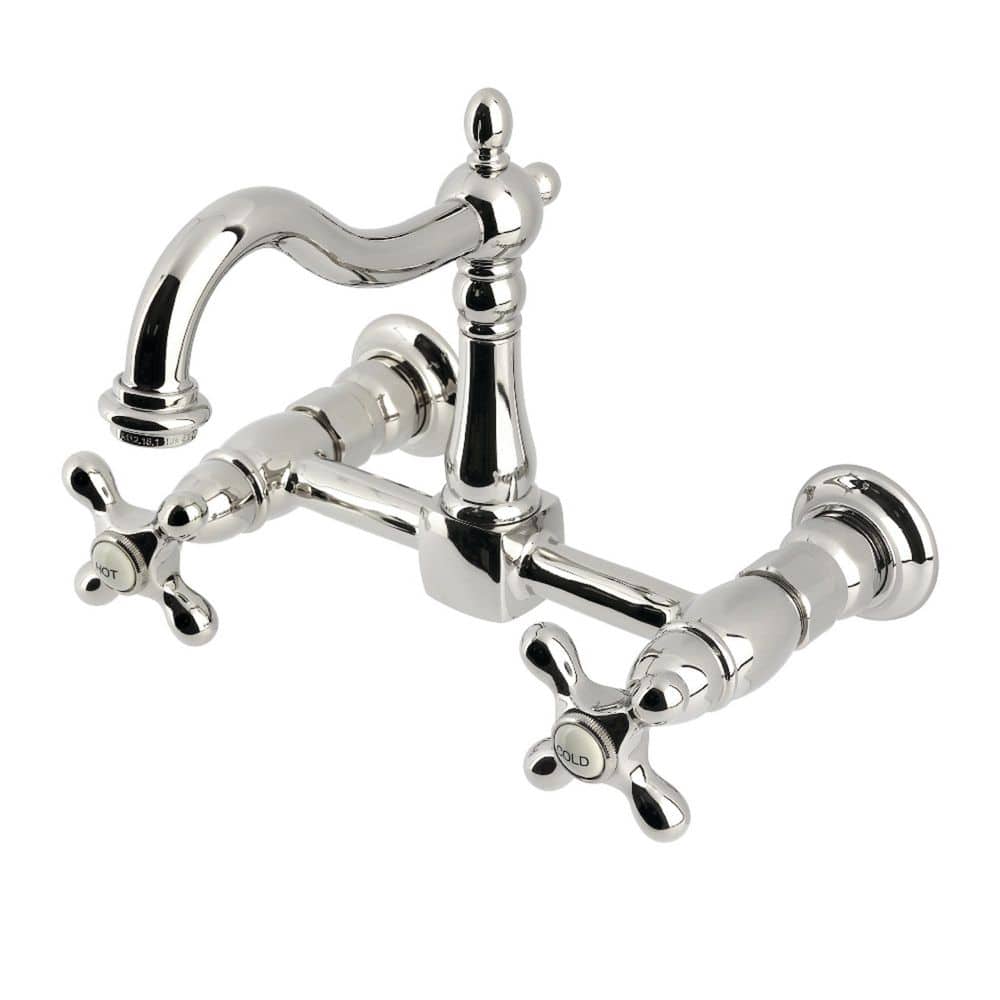 Heritage 2-Handle Wall-Mount Standard Kitchen Faucet in Polished Nickel price history on PriceWatchPro