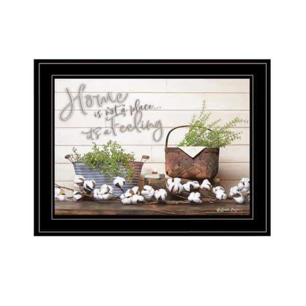 Framed 15 in. x 19 in. "Home is not a Place", Ready to Hang Framed Print, Black Frame