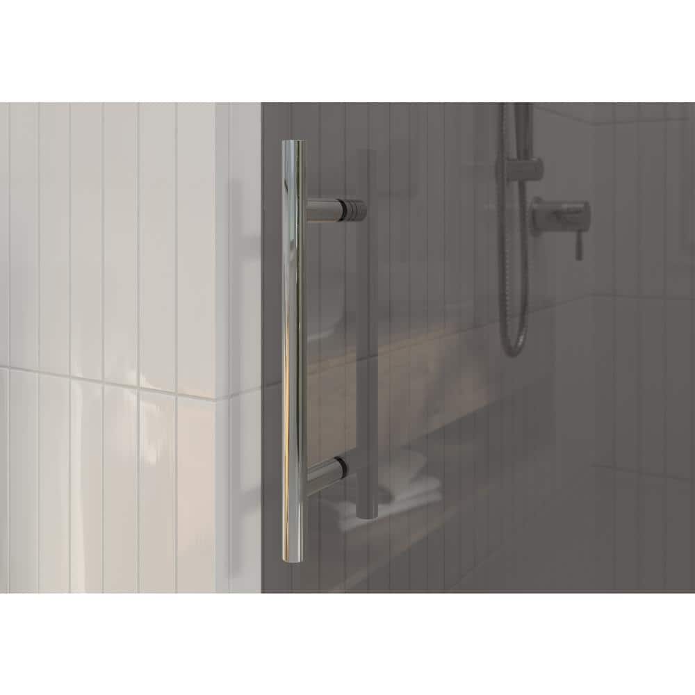 Equinox 60" Frameless Gray Tinted Glass Sliding Shower Door