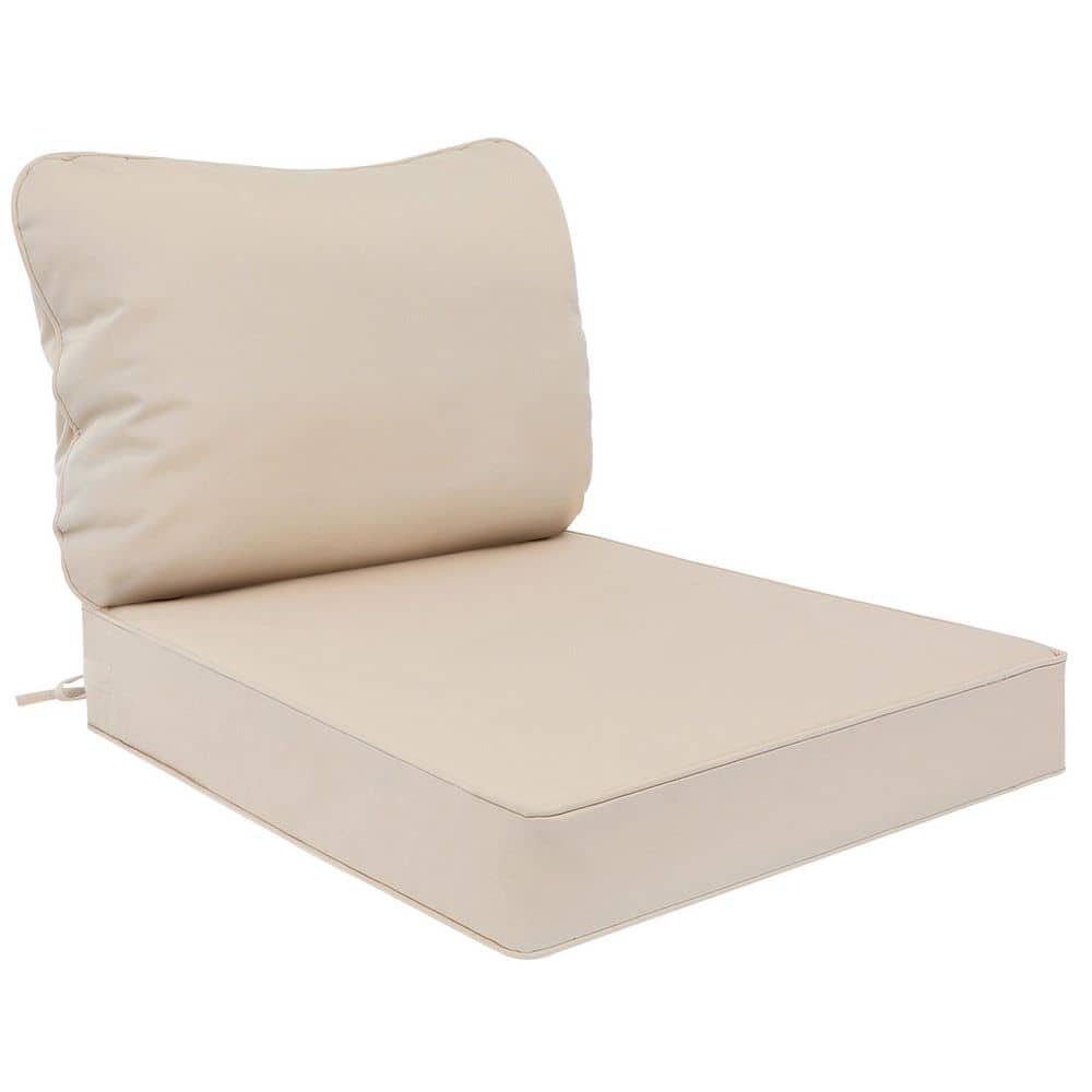23.5 in. x 25.5 in. Outdoor Deep Seating Lounge Cushion, Zipper Closure Cov