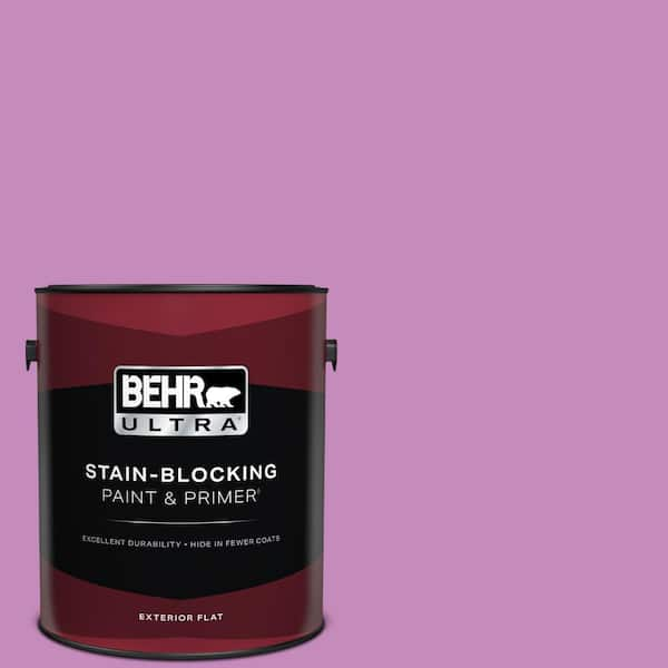 BEHR ULTRA 1 gal. #P110-4 Rock Star Pink Flat Exterior Paint & Primer