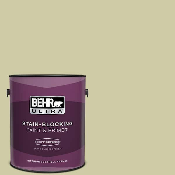 BEHR ULTRA 1 gal. #ICC-58 Crisp Celery Extra Durable Eggshell Enamel Interior Paint & Primer