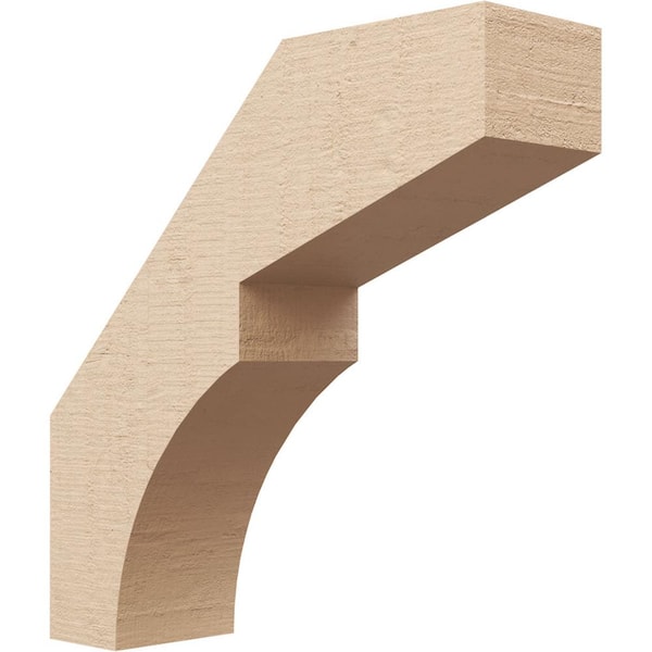 Ekena Millwork 5 in. x 18 in. x 18 in. Monterey Rough Cedar Woodgrain Timberthane Polyurethane Knee Brace, Primed