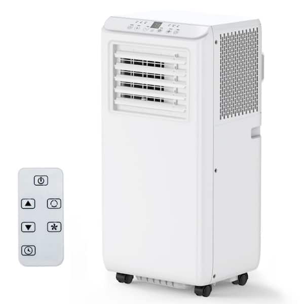 8,000 BTU ASHRAE Portable Air Conditioner with Dehumidifier, Timer and Remote Cools 350 sq. ft. in White