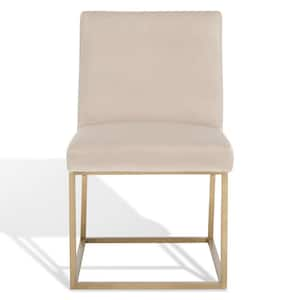 Jenette Taupe/Gold 20 in. Wood Dining Chair