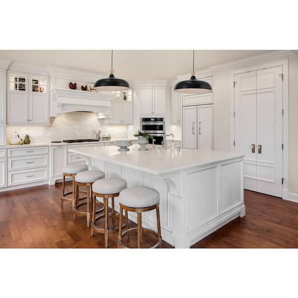 1-Light Black Island Dome Pendant Light