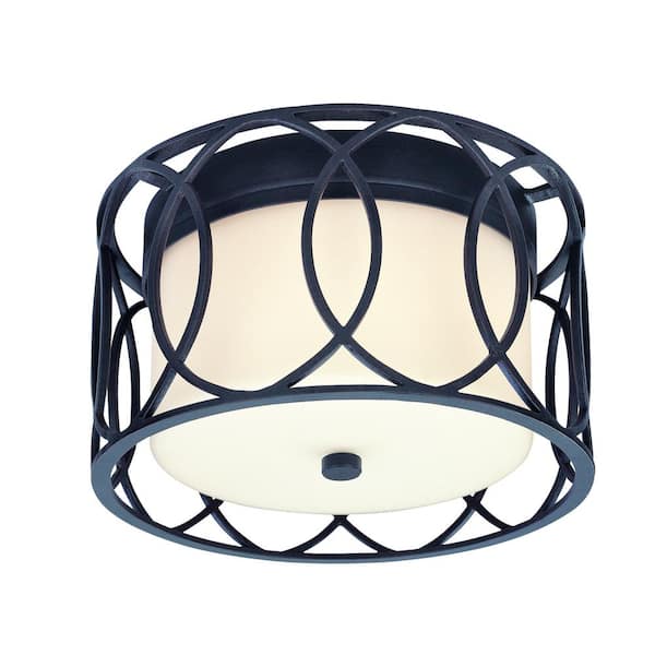 Troy Lighting Sausalito 2-Light Deep Bronze Flush Mount