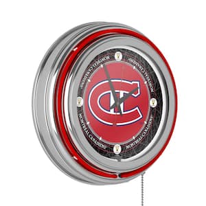Montreal Canadiens Red Throwback Lighted Analog Neon Clock