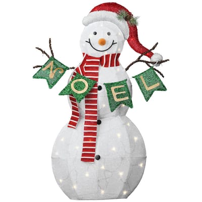Lighted Christmas Train Outdoor/Indoor Home Decoration Snowman 118" Long By 36" 