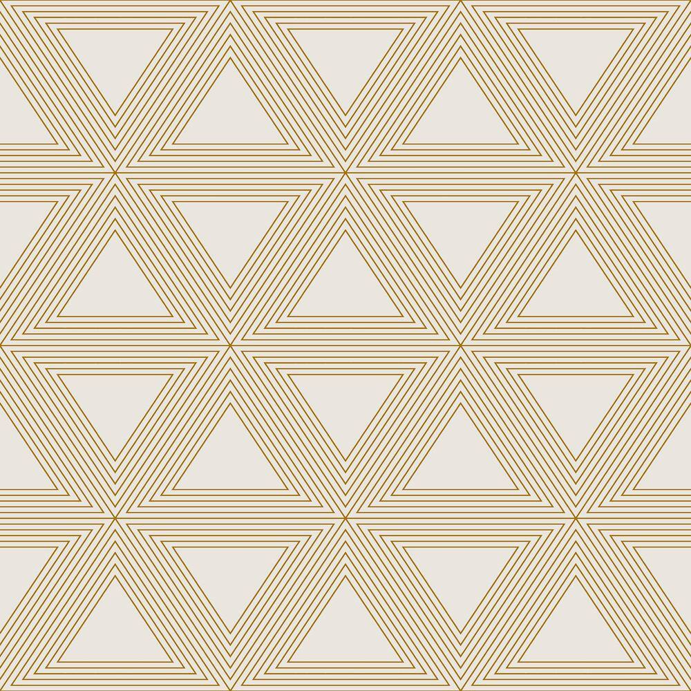 ARTISTICK White and Gold Geometric Triangle Peel and Stick NonWoven Wallpaper 300233 The Home