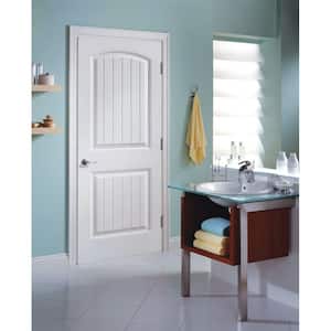 32 in. x 80 in. 2 Panel Cheyenne Solid Core Smooth Primed Composite Single Prehung Interior Door