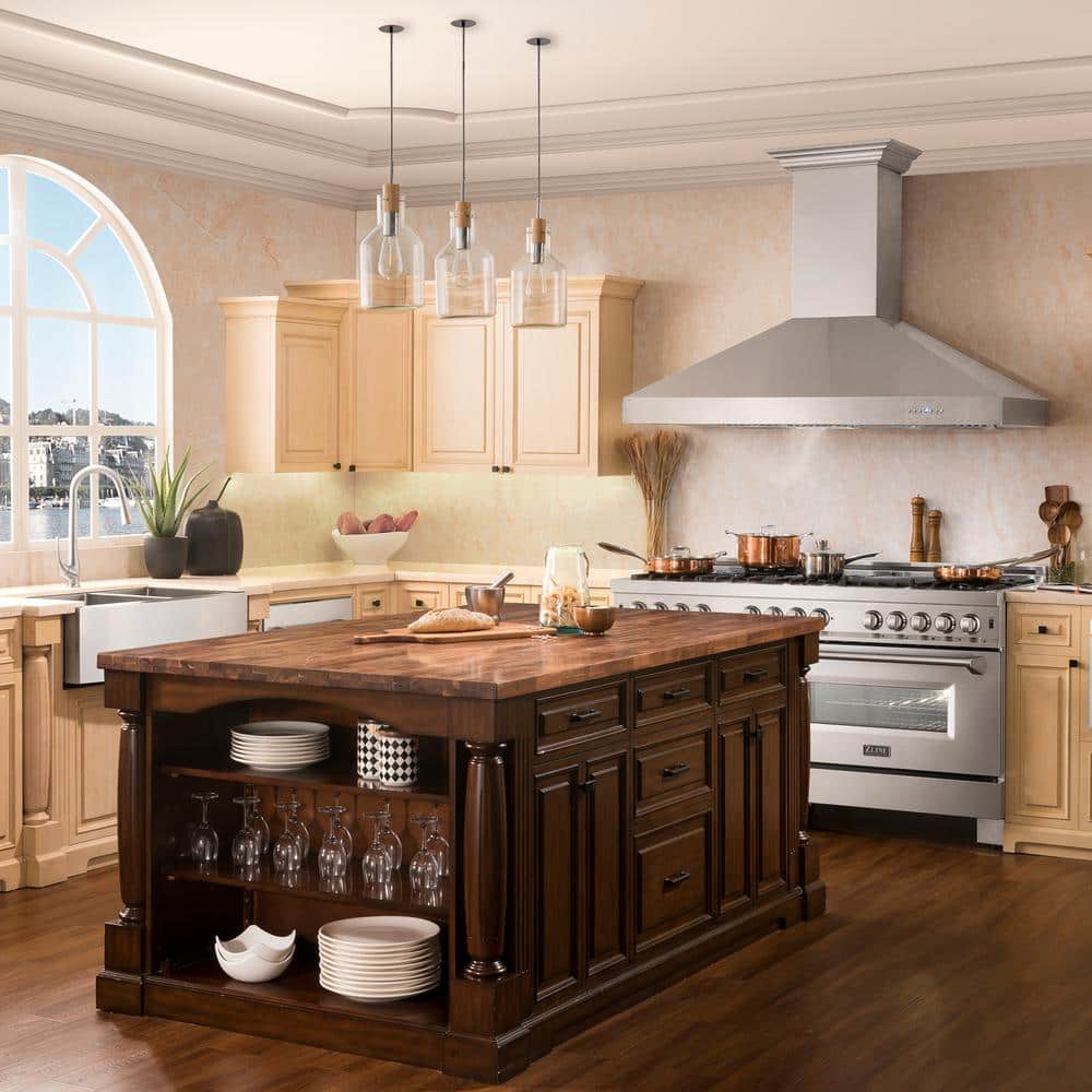 36" Stainless Steel Wall Mounted Convertible Range Hood