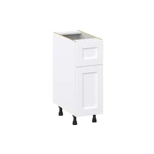 Mancos Bright White Shaker Assembled Base Kitchen Cabinet with 10 in. Drawer (12 in. W X 34.5 in. H X 24 in. D)