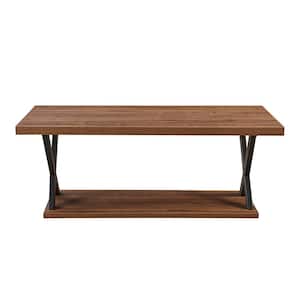 Ravenna 47 in. Walnut Rectangle Coffee Table with Storage