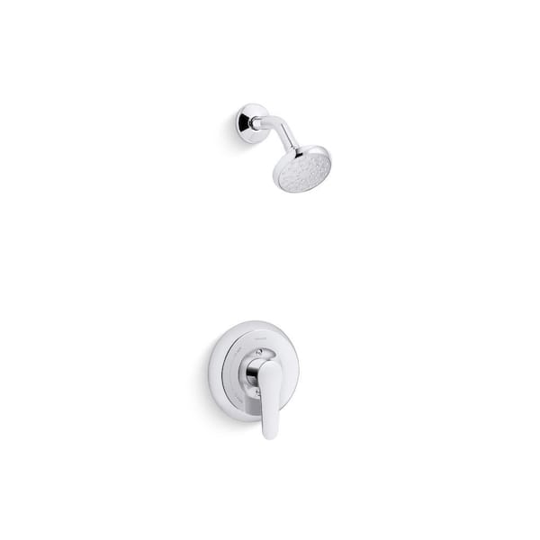 KOHLER July Rite-Temp Lever 1-Handle Shower Trim in Polished Chrome (Valve Not Included)