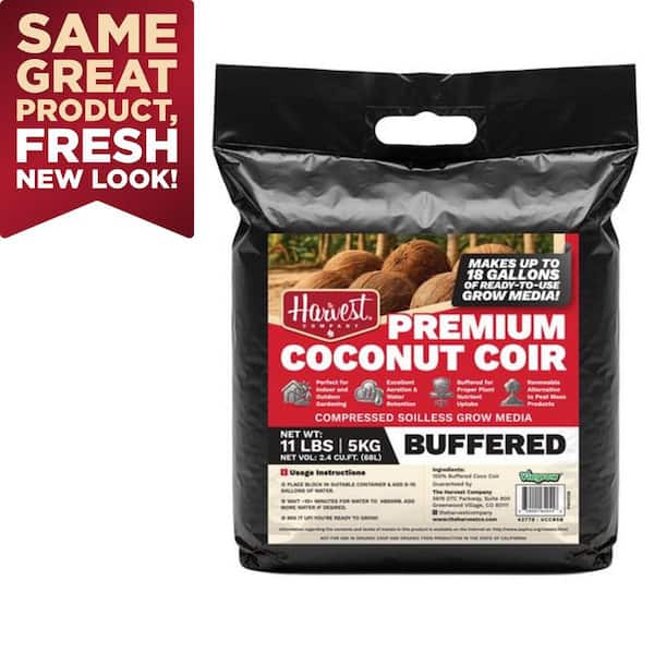 2 cu. ft. Coco Coir Compressed Premium Plant Growing Media 5 kg./11 lbs./72 Qt./18 Gal.