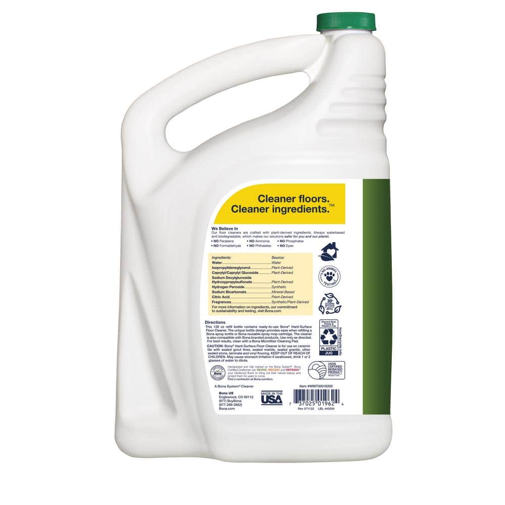 Bona Lemon Mint Multi-Surface Floor Cleaner Refill - 128oz