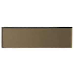 Forever Bronze 4 in. x 16 in. Matte Glass Subway Wall Tile (0.444 sq. ft./Each)
