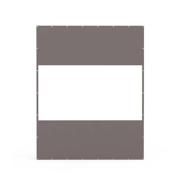 9.9 ft. x 7.9 ft. Gray Side Wall PVC Curtain with UV-Resistant and Waterproof Protection