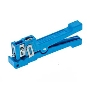 1/8 in. to 7/32 in. Coax/Fiber Ringer Stripper, Blue