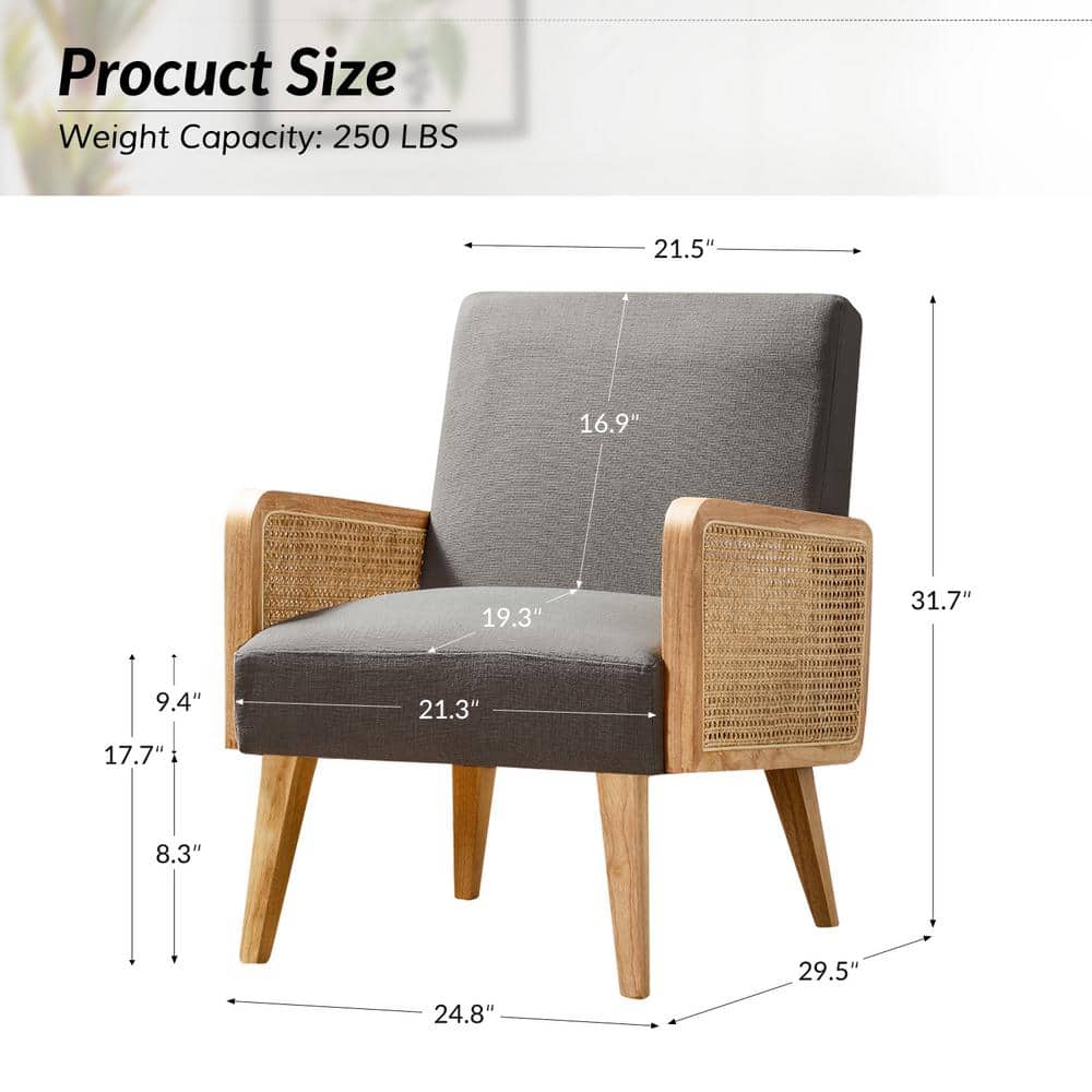 Pewter Velvet Handcrafted Accent Chair with Manufactured Wood Frame