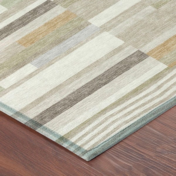 Chantille Machine Washable Indoor/Outdoor Abstract ACN2820 Ivory 9 ft. x 12 ft. Area Rug