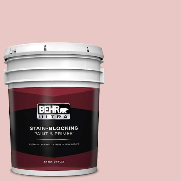 BEHR ULTRA 5 gal. #150E-2 Kashmir Pink Flat Exterior Paint & Primer